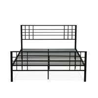 Tyler Queen Platform Bed With 9 Metal Legs - Magnificent Bed In Powder Coating Black Color