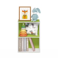 Furinno Luder Bookcase / Book / Storage, Green/White