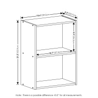Furinno Luder Bookcase / Book / Storage, 2-Tier, Light Blue/White