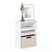 Furinno Luder Bookcase / Book / Storage, 2-Tier, White