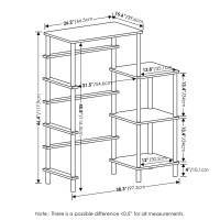Furinno Turn-N-Tube Toolless Kitchen Storage Shelf Tall, Americano/Black