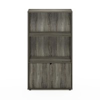 Furinno Jaya Kitchen Storage Shelf With Cabinet, French Oak Grey