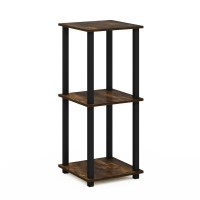 Furinno Simplistic End Table, Set Of Two, Amber Pine/Black