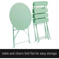 Karlee 3Pc Indoor/Outdoor Metal Bistro Set Mint - Bistro Table & 2 Chairs