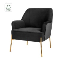 Arianna Velvet Fabric Accent Arm Chair