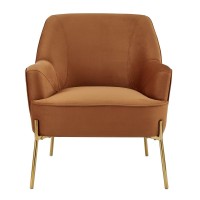 Arianna Velvet Fabric Accent Arm Chair