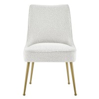 Cedric Fabric Dining Side Chair Gold Legs, (Set Of 2)