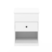 Furinno Jensen Lift Top Nightstand, Solid White