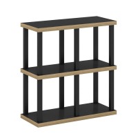Furinno Turn-N-Tube No Tools 4-Cube Decorative Display Shelf, Americano/Black