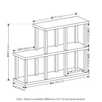 Furinno Turn-N-Tube No Tools 5-Cube Decorative Display Shelf, Americano/Black