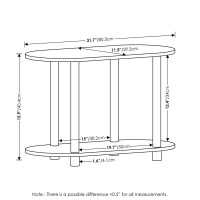 Furinno Turn-N-Tube No Tools Modern Oval Side Table, Bauhaus Oak/Beige