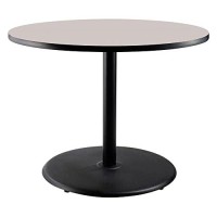 Nps Caf Table, 36 Round, Round Base, 30 Height, Particleboard Core/T-Mold - Grey