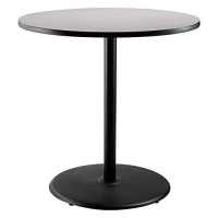 Nps Caf Table, 36 Round, Round Base, 42 Height, Particleboard Core/T-Mold - Grey