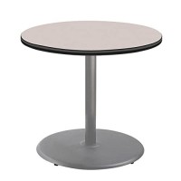 Nps Caf Table, 36 Round, Round Base, 30 Height, Particleboard Core/T-Mold, Grey