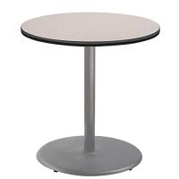 Nps Caf Table, 36 Round, Round Base, 36 Height, Particleboard Core/T-Mold, Grey