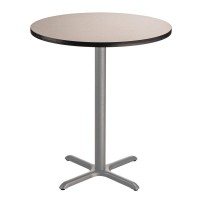 Nps Caf Table, 36 Round, X Base, 42 Height, Particleboard Core/T-Mold