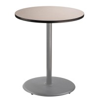 Nps Caf Table, 36 Round, Round Base, 42 Height, Particleboard Core/T-Mold, Grey