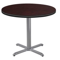 Nps Caf Table, 36 Round, X Base, 30 Height, Particleboard Core/T-Mold