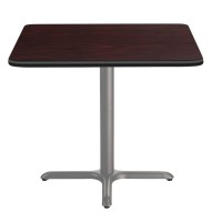 Nps Caf Table, 36 Square, X Base, 30 Height, Particleboard Core/T-Mold