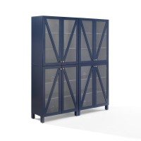 Cassai 2Pc Storage Pantry Set Navy - 2 Tall Pantries