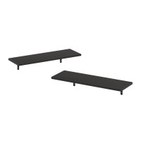 Furinno Rossi 23-Inch Wall Mounted Floating Display Shelves, Espresso, Set Of 2