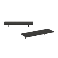 Furinno Rossi 23-Inch Wall Mounted Floating Display Shelves, Espresso, Set Of 2
