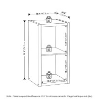 Furinno Cubicle Open Back Decorative Cube Storage Organizer, 2-Cube, Dark Oak