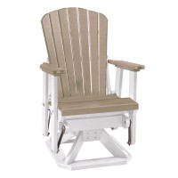 American Furniture 510Wwwt Os Home & Office Model Fan Back Swivel Glider Weatherwood Chair With White Base&44; Grey