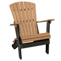 American Furniture 519Cbk Folding Adirondack Chair With Black Base Cedar