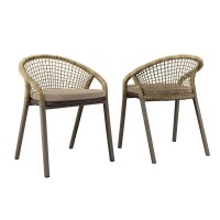 Meadow Outdoor Patio Dining Chairs Set Of 2