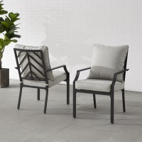 Otto 2Pc Outdoor Metal Dining Chair Set