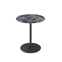 Circa End Table With Black Marble Textured Top