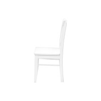 Dining Chair, Set Of 2, Side, White, Wood Legs, Transitional