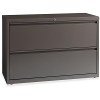 Lorell Fortress Series 42'' Lateral File - 2-Drawer - 42 X 18.6 X 28 - 1 X Shelf(Ves) - 2 X Drawer(S) For File - Letter, Legal, A4 - Lateral - Magnetic Label Holder, Ball Bearing Slide, Ball-Bearin