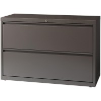 Lorell Fortress Series 42'' Lateral File - 2-Drawer - 42 X 18.6 X 28 - 1 X Shelf(Ves) - 2 X Drawer(S) For File - Letter, Legal, A4 - Lateral - Magnetic Label Holder, Ball Bearing Slide, Ball-Bearin