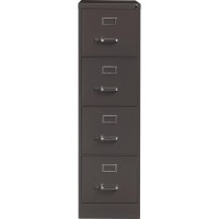 Lorell Fortress Series 26.5'' Letter-Size Vertical Files - 4-Drawer - 15 X 26.5 X 52 - 4 X Drawer(S) For File - Letter - Vertical - Label Holder, Drawer Extension, Ball-Bearing Suspension, Heavy Du
