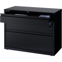 Lorell 36 Lateral File Cabinet - 3-Drawer - 36 X 18.6 X 28 - 3 X Drawer(S) For Box, File - A4, Legal, Letter - Lateral - Hanging Rail, Locking Drawer, Ball-Bearing Suspension, Magnetic Label Holde