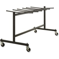 Lorell Folding Chair Trolley - X 68 Width X 30.8 Depth X 35.8 Height - Black Steel Frame - Black - For 42 Devices - 1 Each