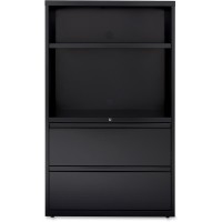 Lorell 36 Lateral Hanging File Drawers Combo Unit - 36 X 18.6 X 60 - 2 X Drawer(S) For File - Legal, Letter, A4 - Lateral - Cable Management, Leveling Glide, Adjustable Glide, Locking Drawer, Dura