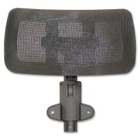 Lorell Hi-Back Chair Mesh Headrest - Black - Nylon - 1 Each