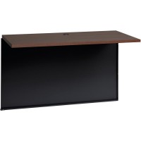 Lorell Walnut Laminate Commercial Steel Desk Series - 48 X 24 , 1.1 Top - Material: Steel - Finish: Walnut Laminate, Black