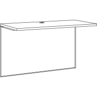 Lorell Mahogany Laminate/Charcoal Modular Desk Series - 48 X 24 , 1.1 Top - Material: Steel - Finish: Mahogany Laminate, Charcoal