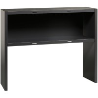 Lorell Charcoal Steel Desk Series Stack-On Hutch - 48 - Material: Steel - Finish: Charcoal