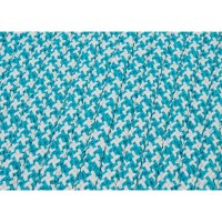 Houndstooth Pouf Turquoise 20X20X11