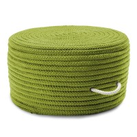 Simply Home Solid Pouf Bright Green 20X20X11