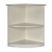 Bookcase (2 Shelf 1/4 - Round), Textured Sea Salt