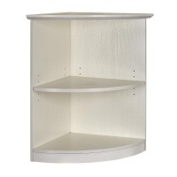 Bookcase (2 Shelf 1/4 - Round), Textured Sea Salt