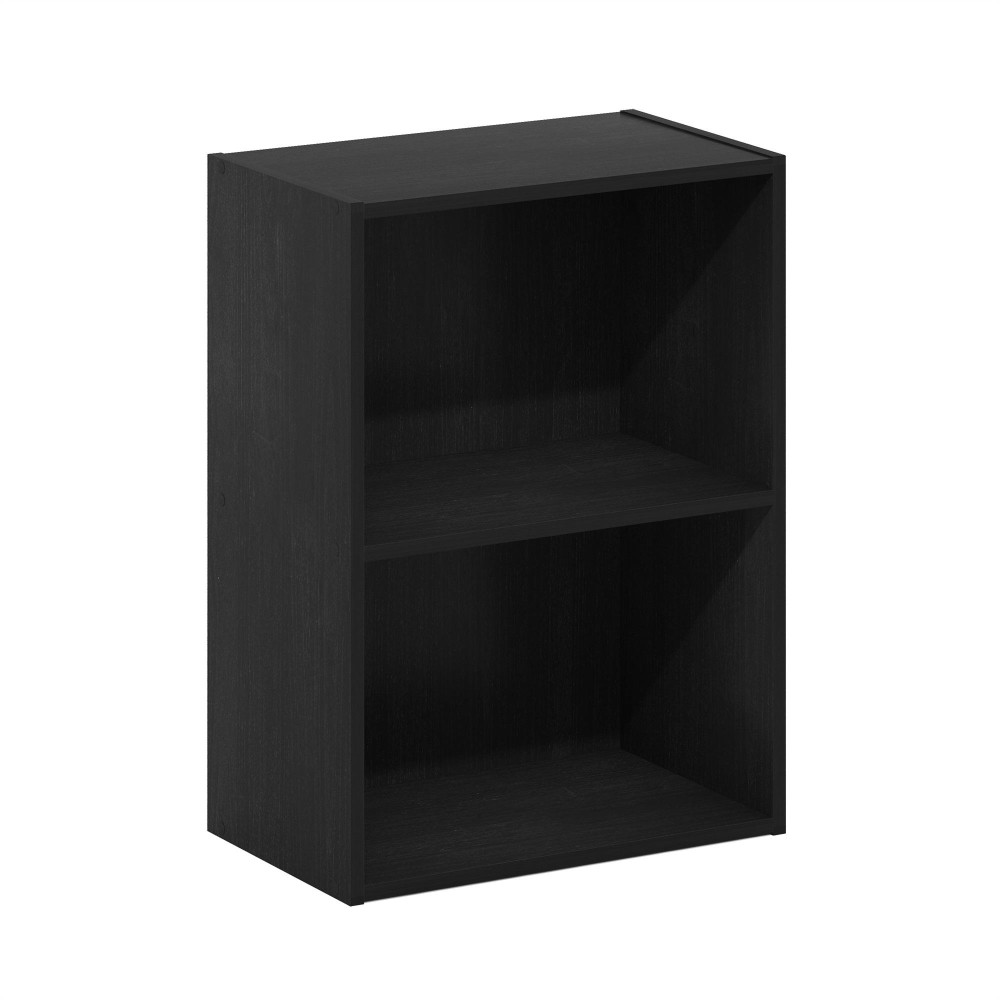 Furinno Luder 2-Tier Open Shelf Bookcase, Blackwood