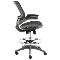 Harwick Evolve All Mesh Heavy Duty Drafting Chair - Gunmetal Finish