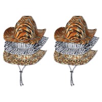 Beistle Animal Print Cowboy Hats Pack of 6